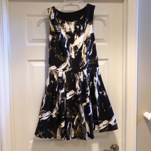 Aqua fit and flare dress